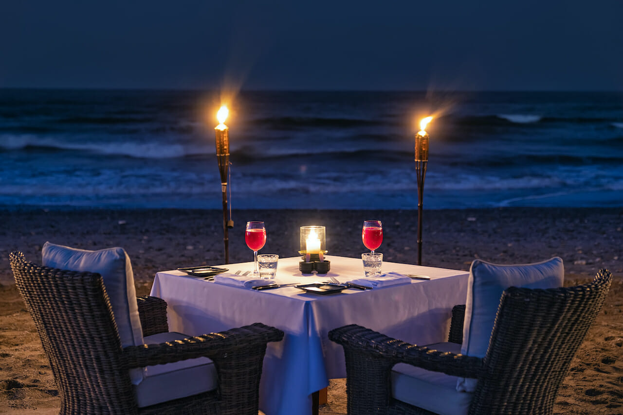 Beachfront Dining Overlooking The Gulf Of Oman