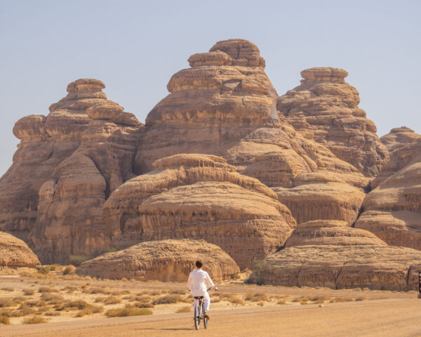 Chedi Hegra Desert cycling images