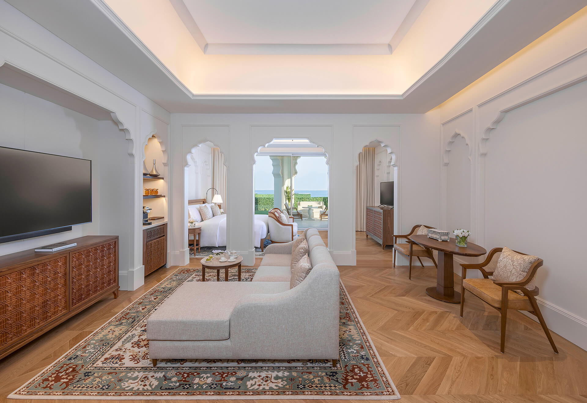 Katara suite beach1 living room 1