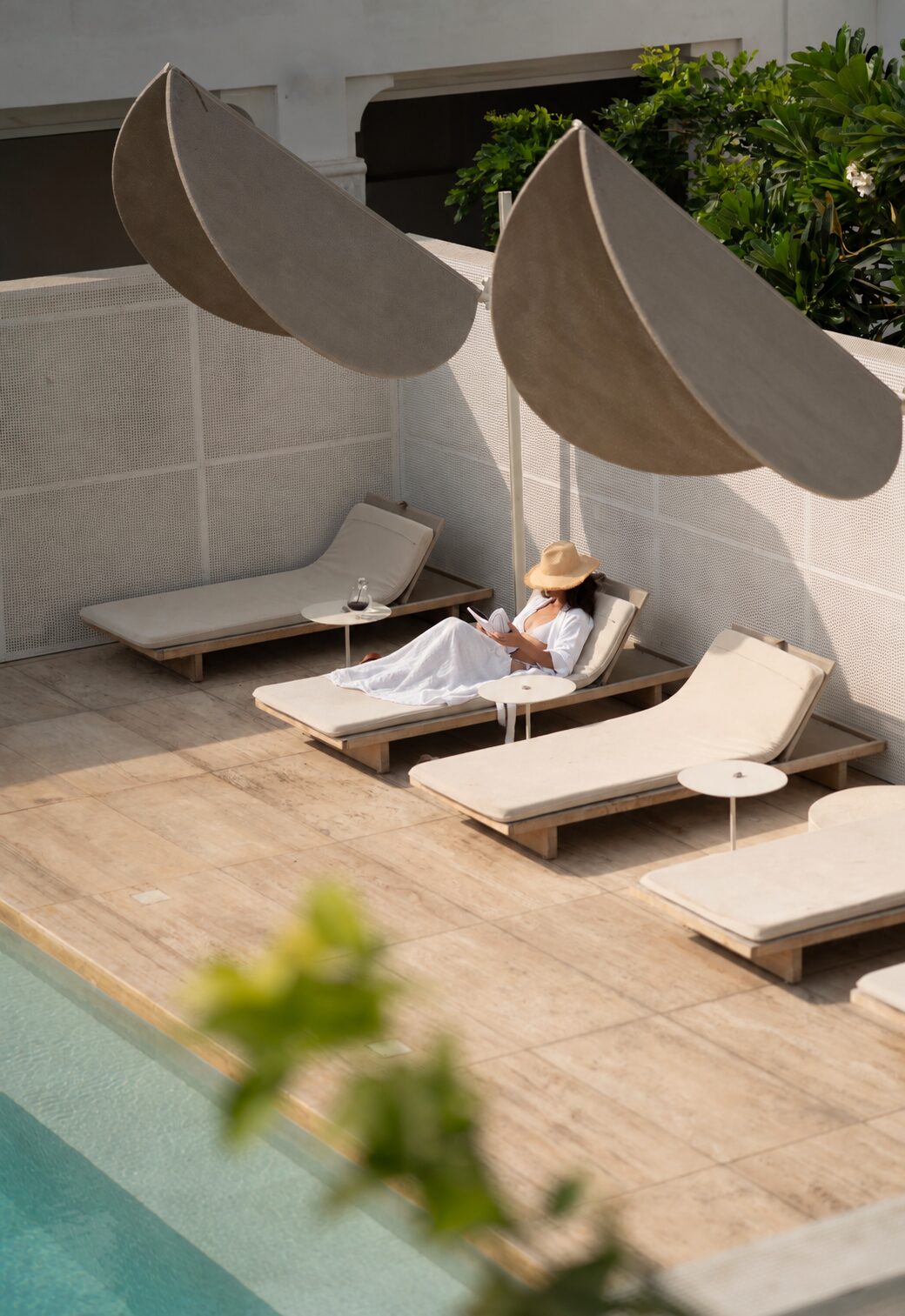 Sunlit Luxury Resort Pool Retreat